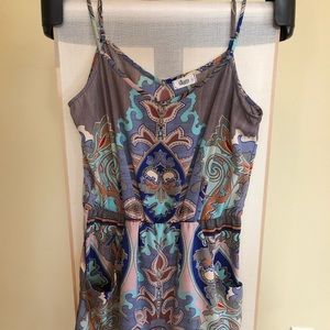 Printed dress with pockets